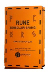 Rune Sembolleri Sandığı Ahşap Kutulu & Ebru Ceylan Çap - 1