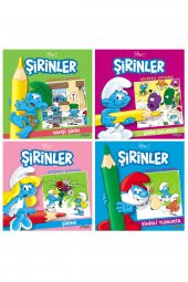 Şirinler / Hikayeli Boyama Kitabı 4 Kitap Takım - 1