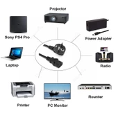 Power güç kablosu bilgisayar monitör power güç kablosu 3x1 10m - 3