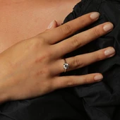 Beyaz Altın Tektaş Yüzük - 1