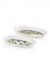 The Mia Limoncello Oval Servis 2li Set Gri 29 cm - 2