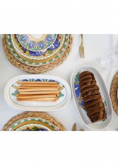 The Mia Limoncello Oval Servis 2li Set Gri 29 cm - 5