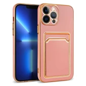 Apple iPhone 12 Pro Max Kılıf Bark Kartlıklı Kenarları Altın Renk thumbnail 6