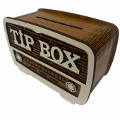 RADYO TASARIMLI TİP BOX AHŞAP KUMBARA BAHŞİŞ KUTUSU - 1