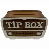 RADYO TASARIMLI TİP BOX AHŞAP KUMBARA BAHŞİŞ KUTUSU - 2