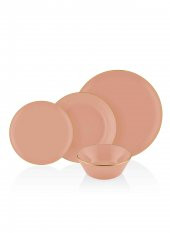 The Mia Basic 24 Parça Yemek Seti Somon Pembe - 1