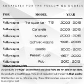 VW T5,Golf 4, Passat için Orta Konsol Kolçak Alt Kapağı - GRİ - 9