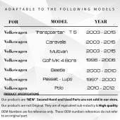 VW T5,Golf 4, Passat için Orta Konsol Kolçak Alt Kapağı - BEJ - 9