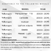 VW T5,Golf 4, Passat için Orta Konsol Kolçak Alt Kapağı - SİYAH - 11