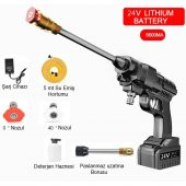 Taşınabilir Akülü Yıkayıcı 24v Yüksek Basınçlı 200w 30 Bar Lityum Pil - 2
