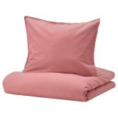 Tek Kişilik Nevresim Takımı, Şeker Pembe Renk MeridyenDukkan 150x200 Düz Desen %100 Pamuk,Çarşafsız - 1