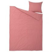 Tek Kişilik Nevresim Takımı, Şeker Pembe Renk MeridyenDukkan 150x200 Düz Desen %100 Pamuk,Çarşafsız - 2