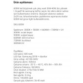 600W Samsung LM281B tam spektrumlu bitki led - 9