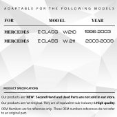 Mercedes E Class W210 1996-2003 için Güneşlik Ayna Kapağı-BEJ - 6