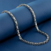 Gümüş Pazarım 5 mm Çelik Kral Zincir Gri - 1