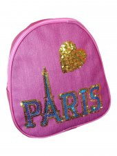 Girist Paris Pembe Renk Pullu Kız Çocuk Sırt Çantası - 4