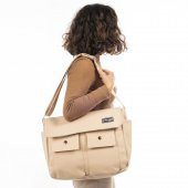 Sütlü Kahve Kanvas Postacı Çanta - 4