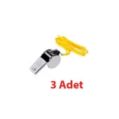 Metal Ipli Hakem ve Deprem Düdüğü (3 Adet) - 1