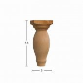 Torna Ayak Küçük 7,5cm Doğal Ağaç FT31 - 1