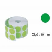 TANEX NOKTA ETIKETI FOSFORLU YESIL 10mm 5000LI - 1