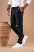 ECER BELİ LASTİKLİ İPLİKLİ REGULAR FİT KIŞLIK KUMAŞ PANTOLON - 3