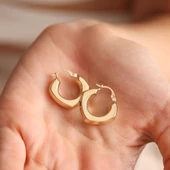 Altın Halka Küpe Bomb Wide thumbnail 1