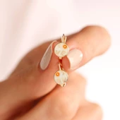 Altın Çocuk Küpesi Love Mineli thumbnail 1