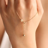 14 Ayar Altın Harf Kolye Dorika Tüm Harfler Mevcut - 4