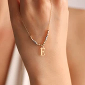 14 Ayar Altın Harf Kolye Dorika Tüm Harfler Mevcut - 2