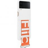 Samsung Z Flip 4 Kordonlu Silikon Kılıf - Beyaz EF-GF721TWEGWW - 2