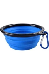 Nakres Su Kabı Katlanabilir Kedi Köpek Yemek Mama ve Su Kabı portatif kancalı - 3