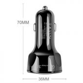55w 3 Port Usb Araç İçin Telefon Şarj Cihazı 3 Girişli Çakmaklık Adaptör-3.1a Pd 20w Qc 3.0 - 3