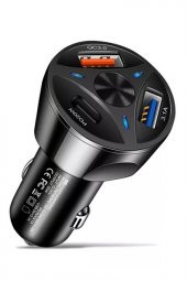 55w 3 Port Usb Araç İçin Telefon Şarj Cihazı 3 Girişli Çakmaklık Adaptör-3.1a Pd 20w Qc 3.0 - 4
