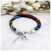 Gümüş Renk Yıldız Kadın Retro Bileklik - 3