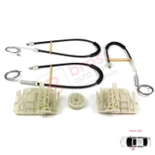 BMW 5 Series F10 F18 F11 4/5 Kapı 2009-2017 51337182131 İçin Ön Sol Cam Kriko Tamir Seti thumbnail 1