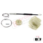 BMW 5 Series F10 F18 F11 4/5 Kapı 2009-2017 51357182614 İçin Arka Sağ Cam Kriko Tamir Seti thumbnail 2