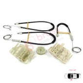 BMW 5 Series F10 F18 F11 4/5 Kapı 2009-2017 51337182131 İçin Ön Sol Cam Kriko Tamir Seti thumbnail 3