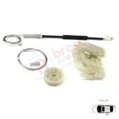 BMW 5 Series F10 F18 F11 4/5 Kapı 2009-2017 51357182613 İçin Arka Sol Cam Kriko Tamir Seti thumbnail 2