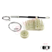 BMW 5 Series F10 F18 F11 4/5 Kapı 2009-2017 51357182613 İçin Arka Sol Cam Kriko Tamir Seti thumbnail 1