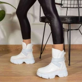 İçi Kürklü Beyaz Deri  Kadın Bot - Lucca thumbnail 3
