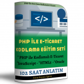 PHP ile Kodlamalı E-Ticaret Eğitim Seti (102 Saat Anlatım) - 1