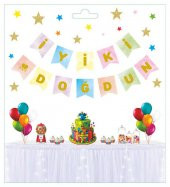 FLAMA İYİKİ DOĞDUN MAKARON RENGARENK ALTIN 1 ADET thumbnail 4