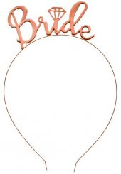 TAÇ BRIDE PIRLANTALI METAL ROSE GOLD 1 ADET - 3