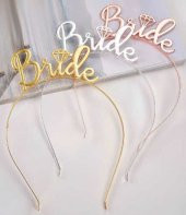 TAÇ BRIDE PIRLANTALI METAL ROSE GOLD 1 ADET - 4