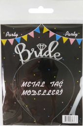 TAÇ BRIDE PIRLANTALI METAL GÜMÜŞ 1 ADET - 5