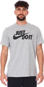 Nike Nsw Tee Just Do It Swoosh Erkek Gri Günlük Stil Tişört AR5006-063 - 1