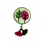 İşlemeli Püsküllü Broş / Aksesuar - 1