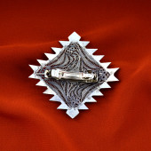 Yılan Tarağı Motifli Mor Yeşil Taşlı Toka - 3