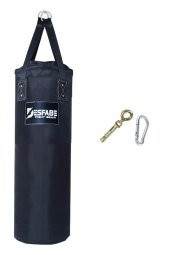 Desfabe Polydes 80x25 Cm Kolonlu Boks Kum Torbası Siyah+Askı Aparatı - 1