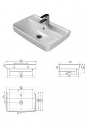 Denko Matia 80 cm MDF Banyo Dolabı Takımı - 4